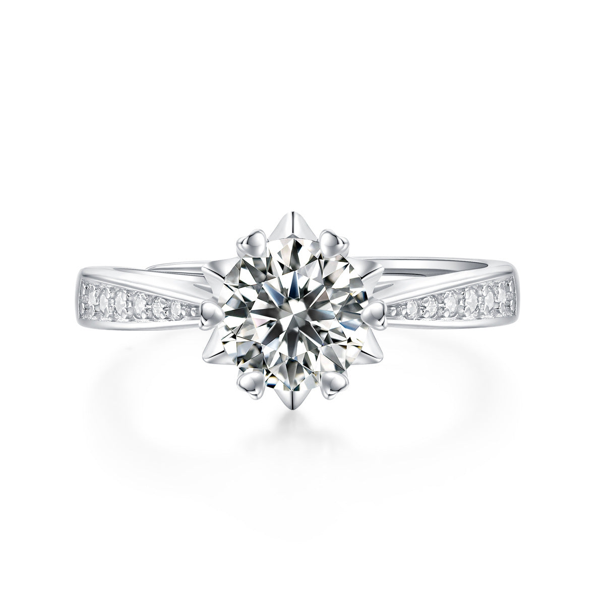 Moissanite Snowflake Ring