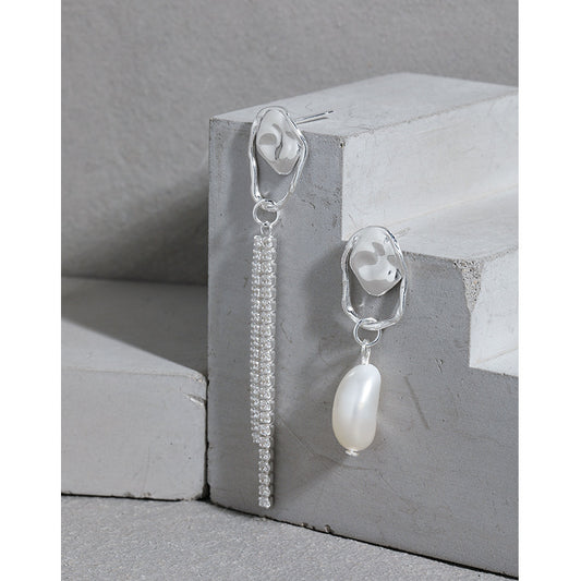 Tassels and Pearl Dangling Earrings