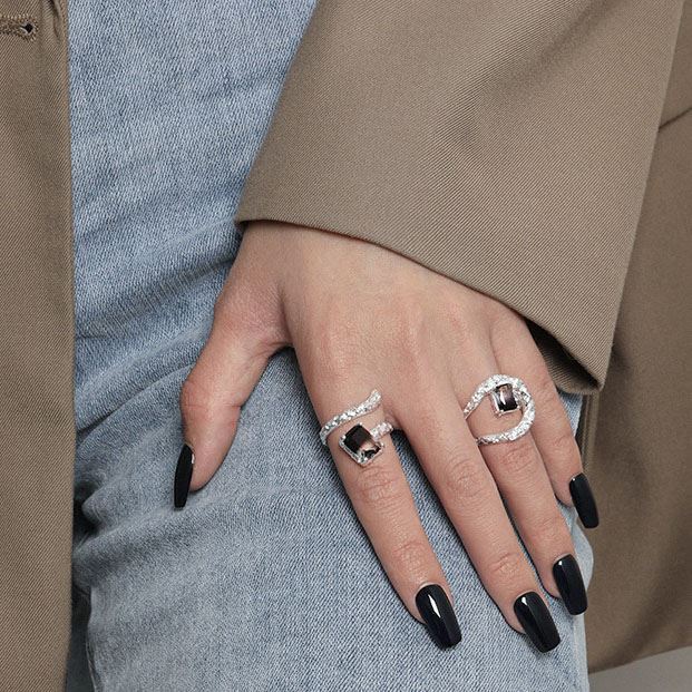 Double Curve Tourmaline Ring