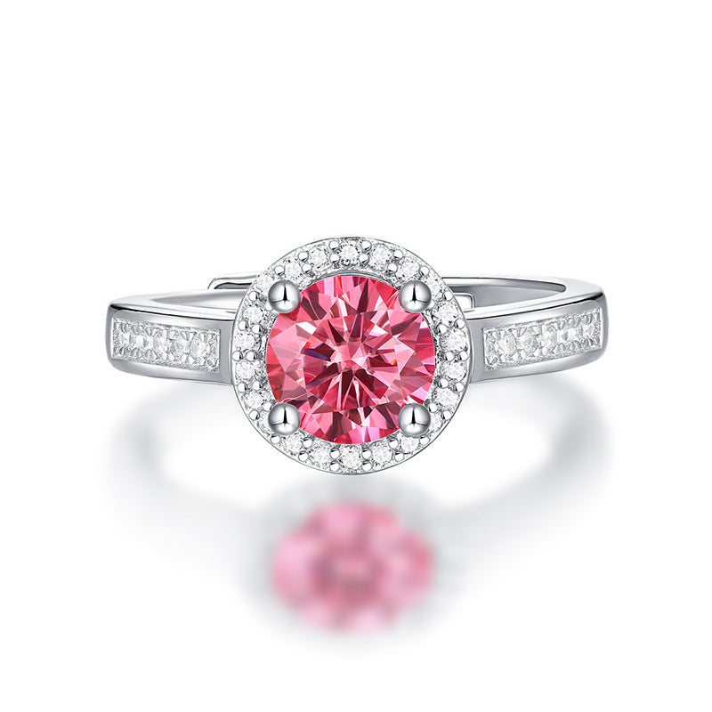 Pink Moissanite Ring