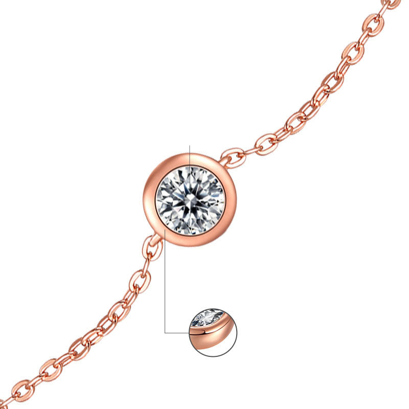 Round Bezel Stud Bracelet