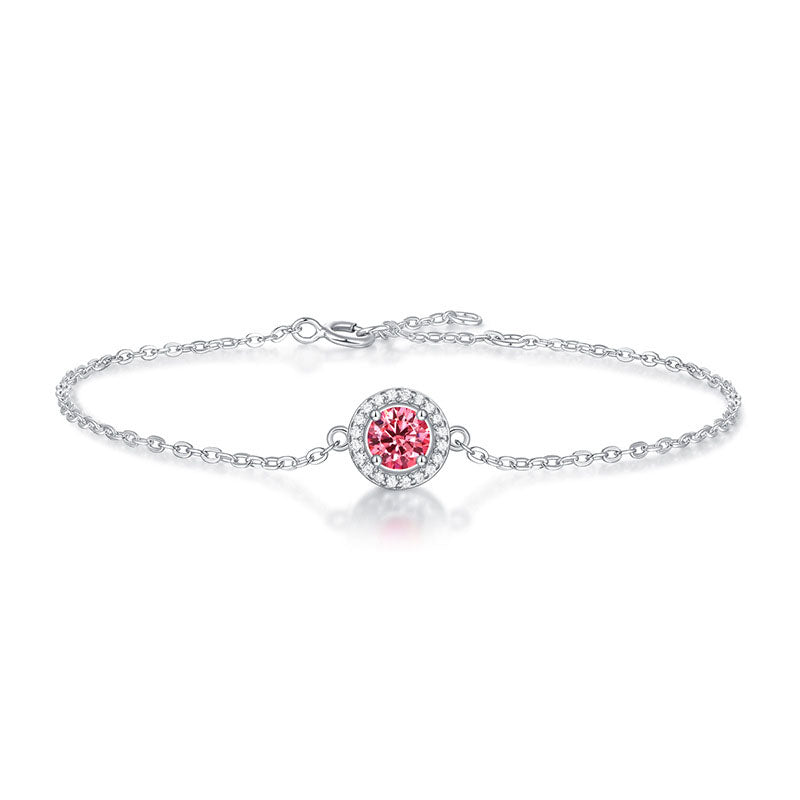 Pink Moissanite Bracelet