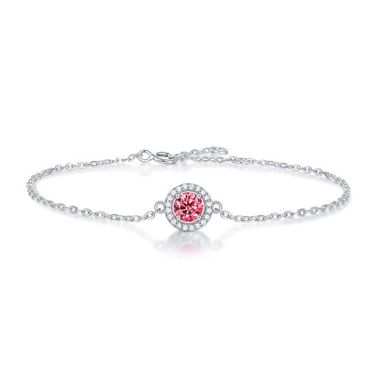 Pink Moissanite Bracelet