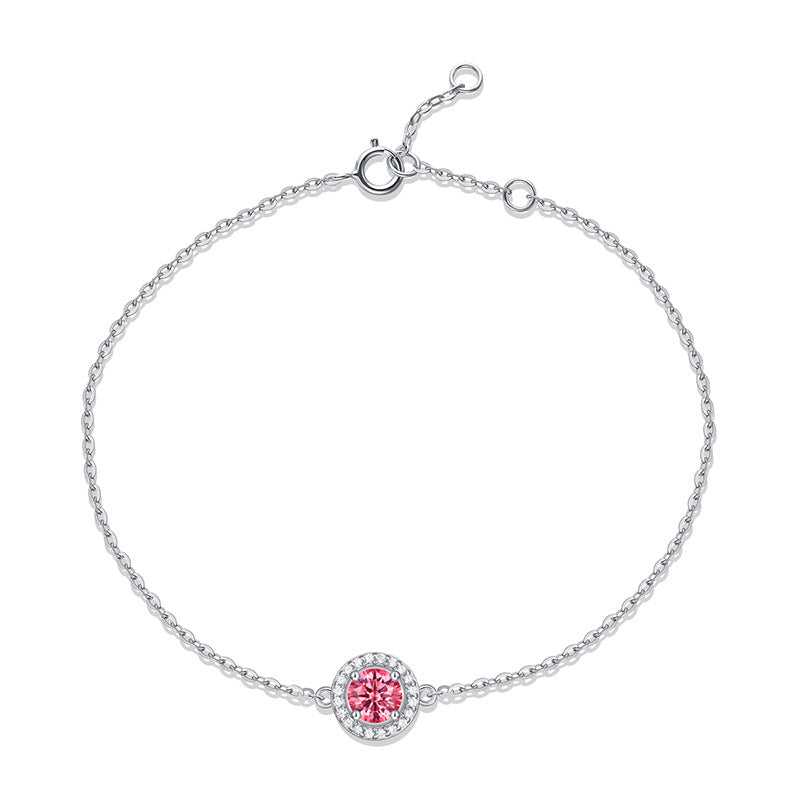 Pink Moissanite Bracelet