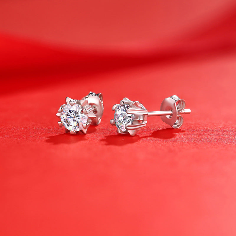 Moissanite Snowflake Earrings