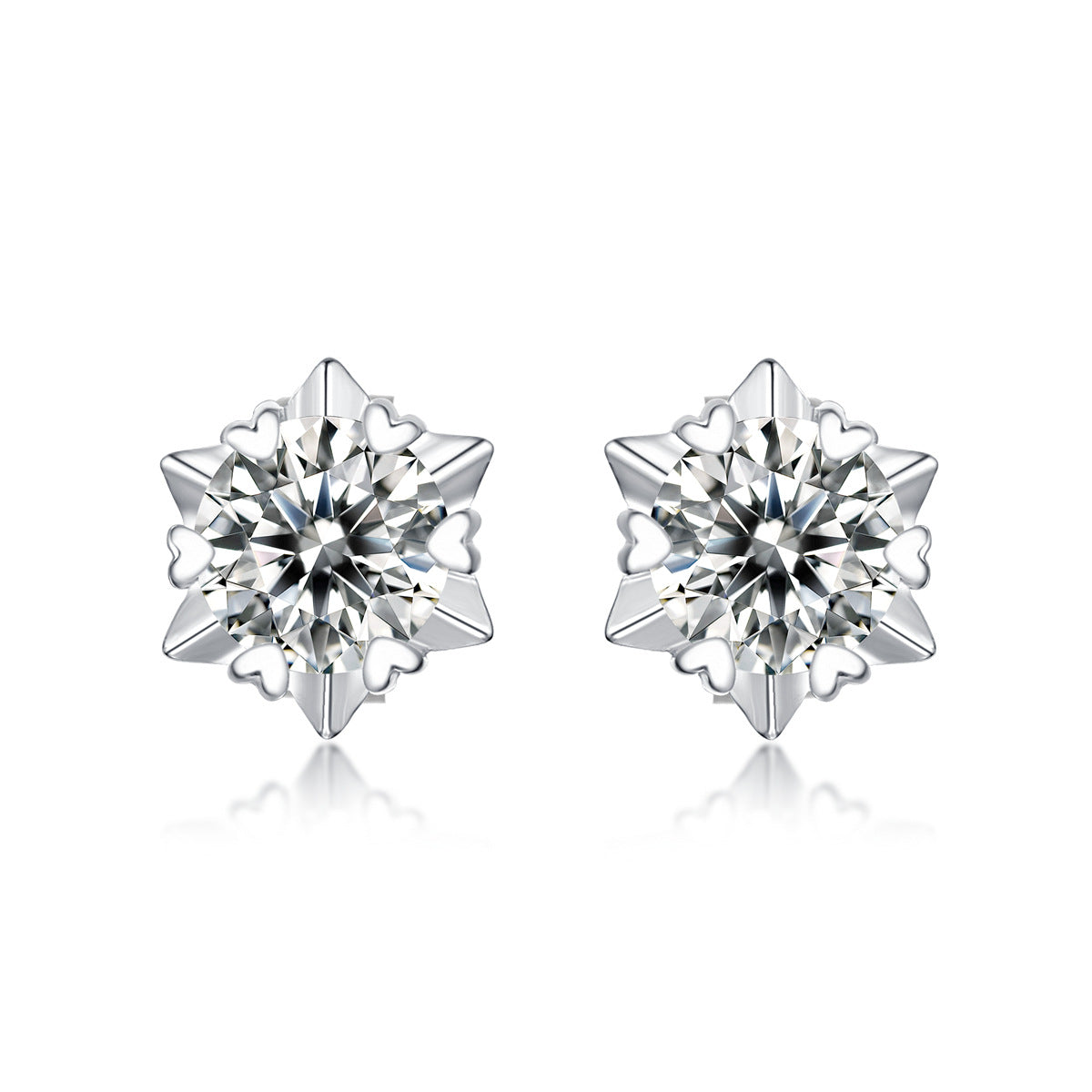 Moissanite Snowflake Earrings