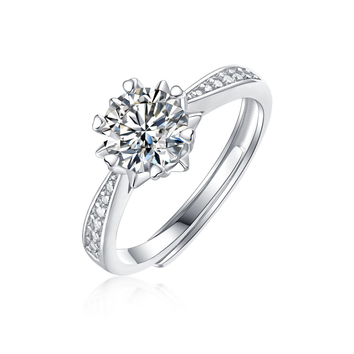 Moissanite Snowflake Ring