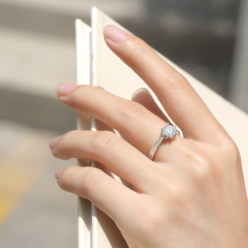 Moissanite Snowflake Ring