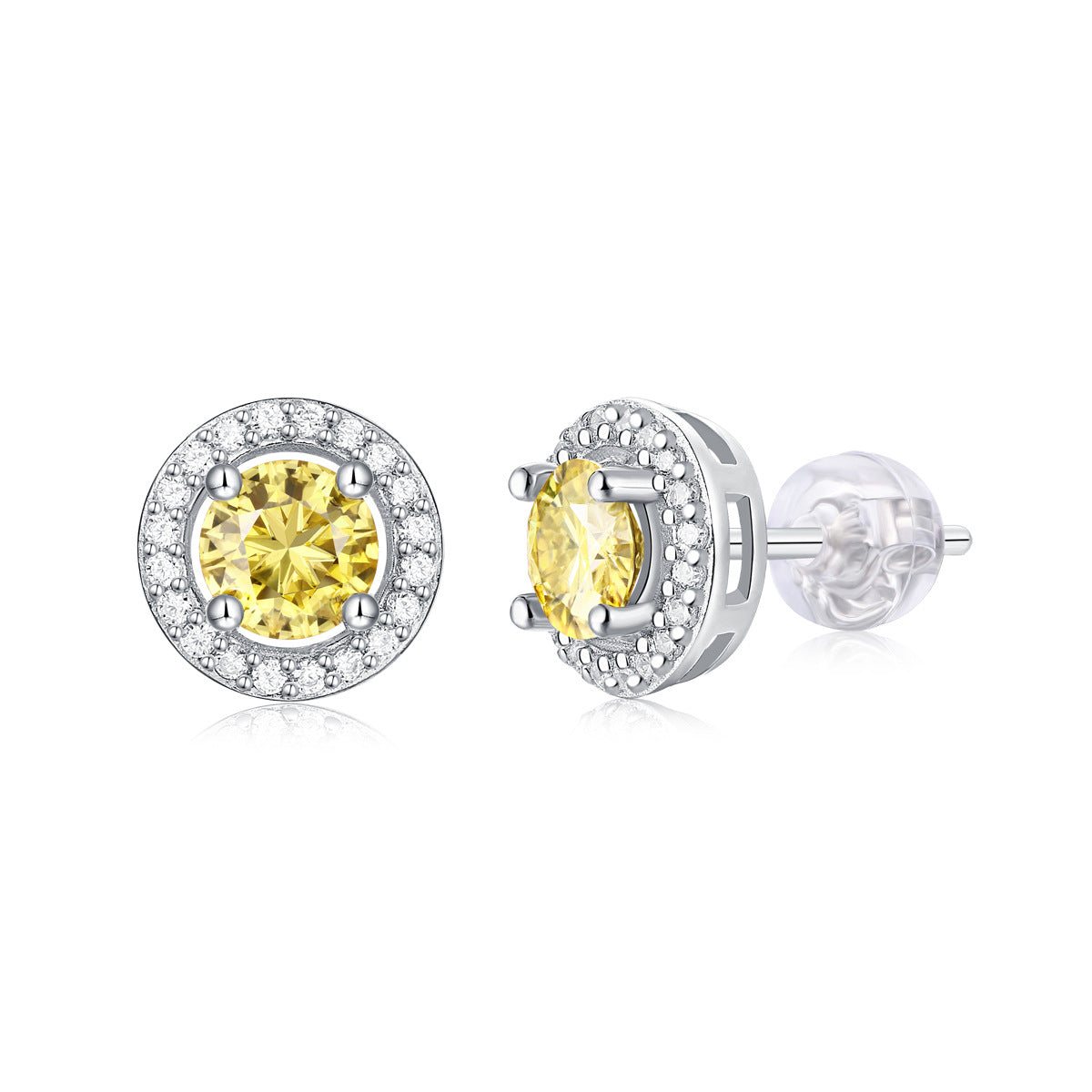 Yellow Moissanite Earrings