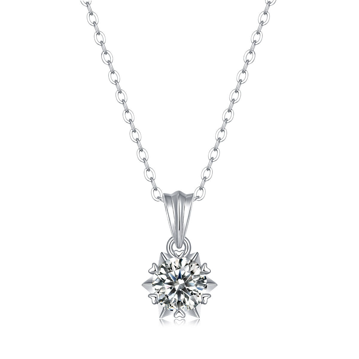 Moissanite Snowflake Necklace