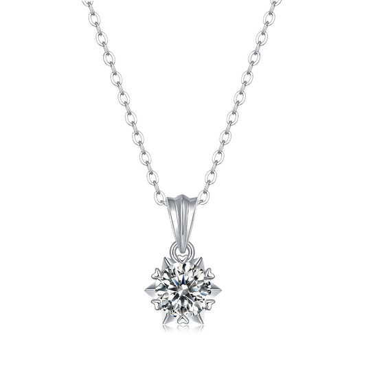 Moissanite Snowflake Necklace