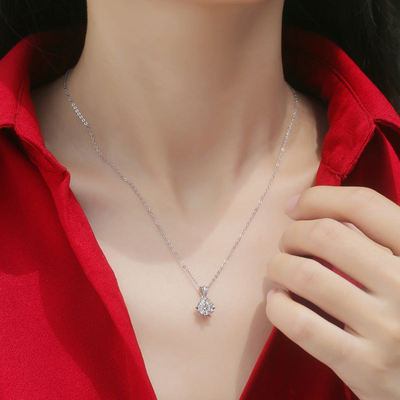 Moissanite Snowflake Necklace