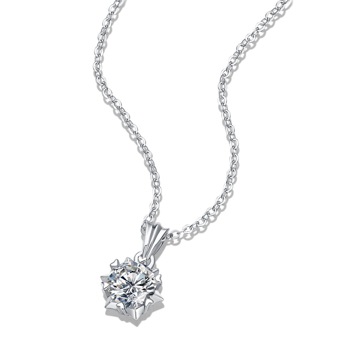 Moissanite Snowflake Necklace