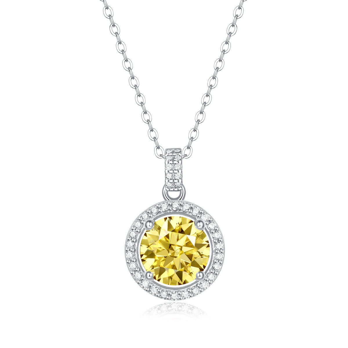 Yellow Moissanite Necklace