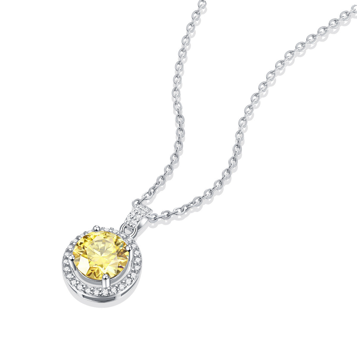 Yellow Moissanite Necklace