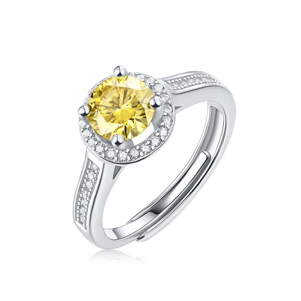 Yellow Moissanite Ring