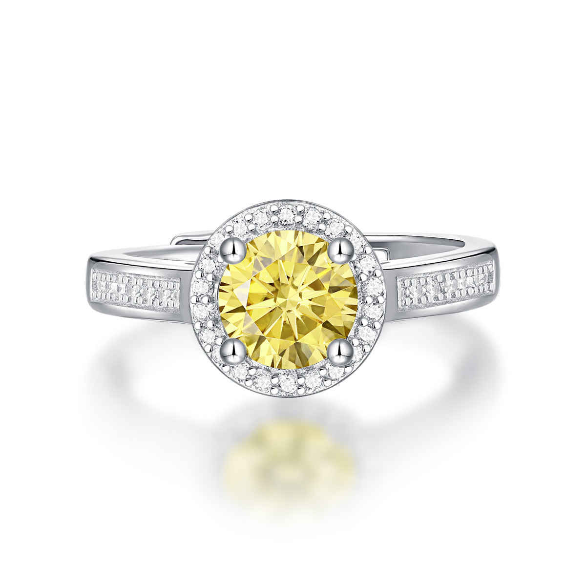 Yellow Moissanite Ring