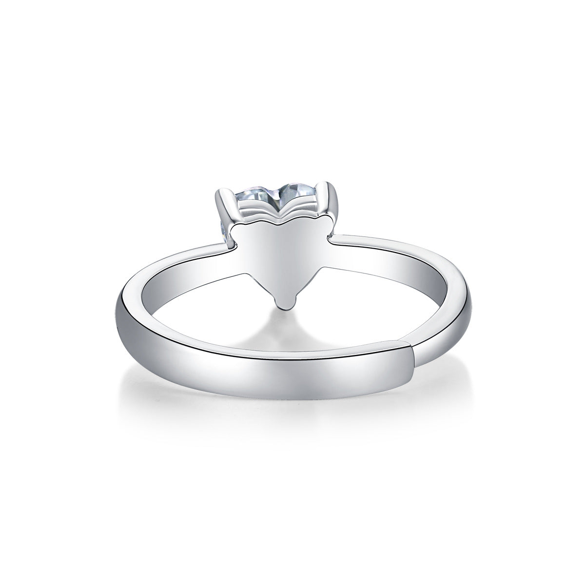 Solitaire Heart Ring