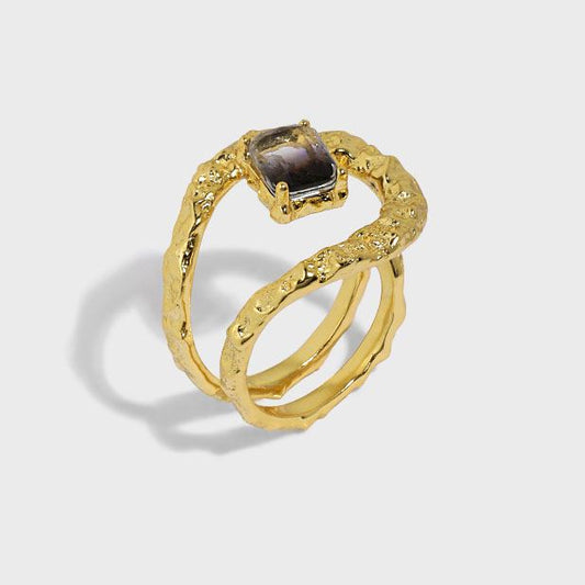 Double Curve Tourmaline Ring